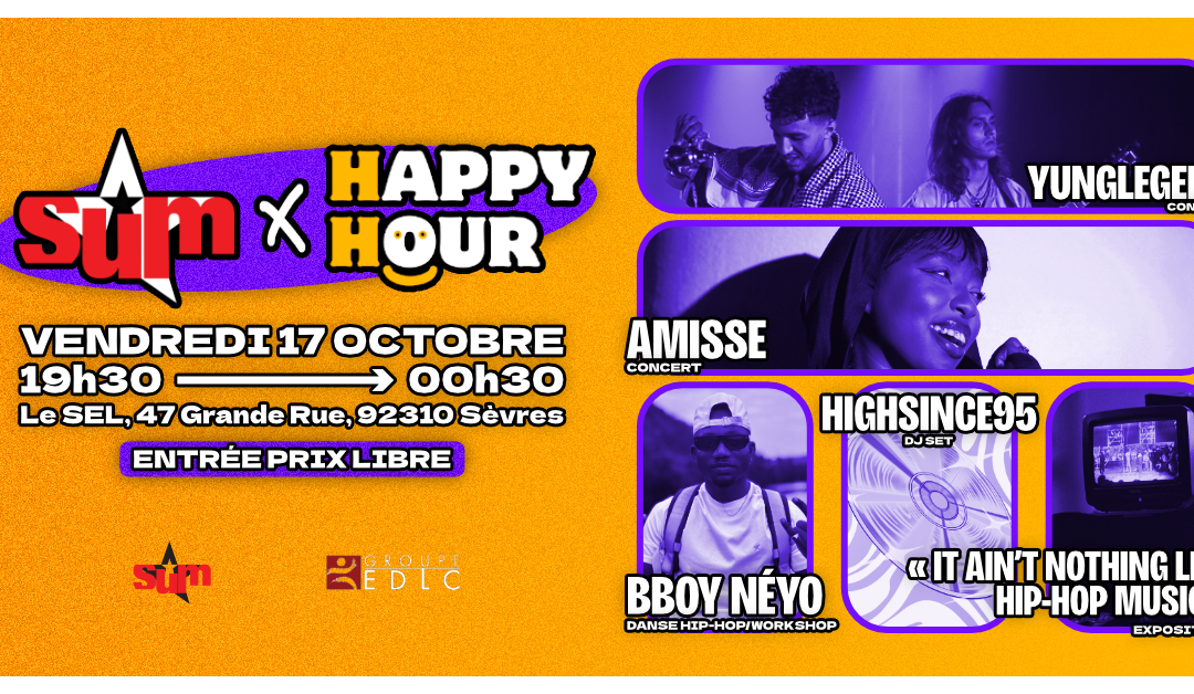 🎙️HAPPY HOUR X SUM🎸 – Vendredi 17 Octobre
