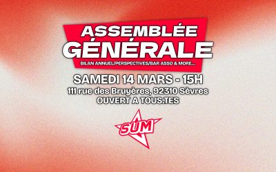 ASSEMBLÉE GÉNÉRALE de la SUM 📢